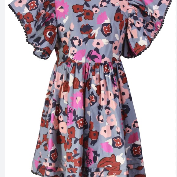 Cleobella Georgianb Mini Dress, Waterlily previously owned Lg - Picture 3 of 7